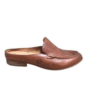 Born‎ women's Graham mule Leather Brown Penny Loafer Slides Shoes size 6